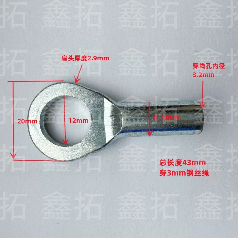 Подключение 3 мм трос рыбий глаз терминал железа оцинкованная проводка из нержавеющей стали терминал разъем аксессуары штемпелюя терминал