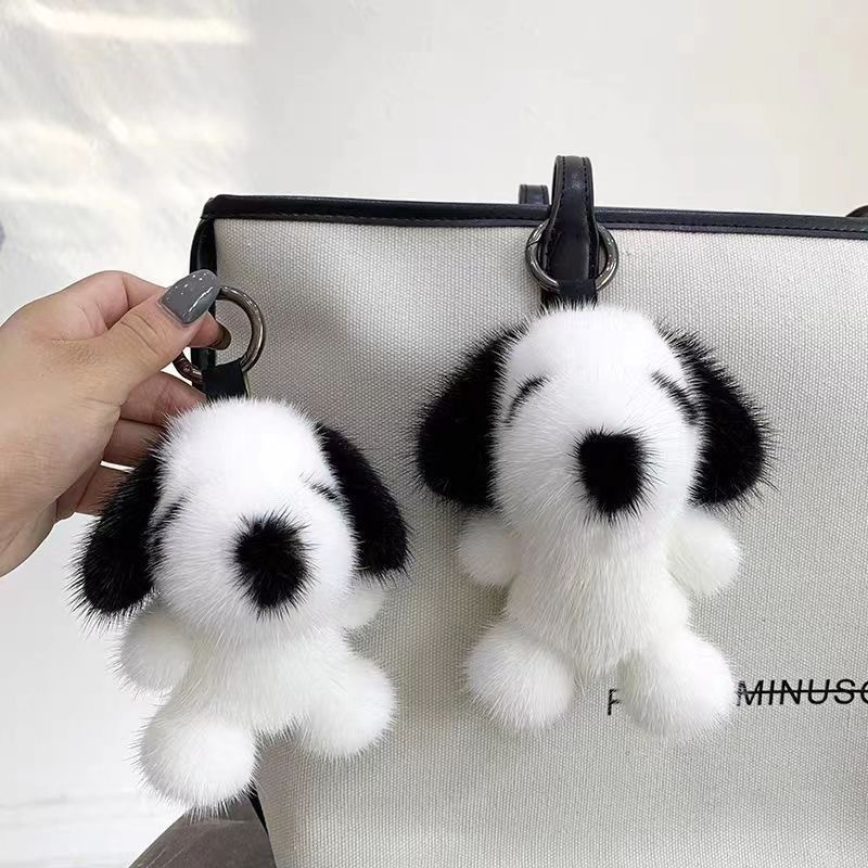 Imitación de visón de peluche es colgante bolsos colgantes llavero pequeño regalo en línea famoso lindo perro de peluche divertido lindo