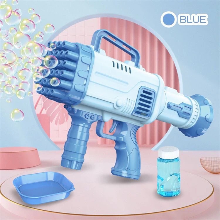 Red unicornio burbuja máquina de luces infantiles de mano pistola de burbujas automática parque estando juguetes de burbujas al por mayor