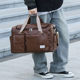 New Retro Style PU Travel Bag Large Capacity Portable Men's Travel Luggage Bag Leisure Sports Gym Fitness Bag