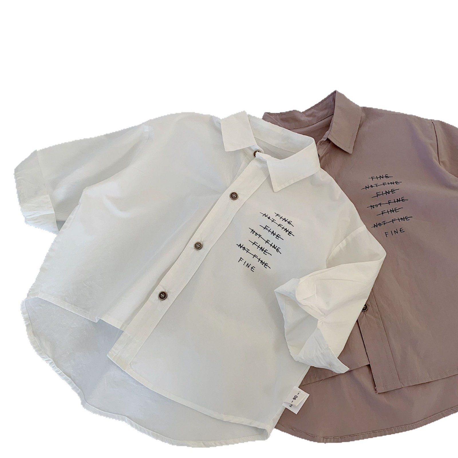 Camisa para niños Maibao 2025 primavera nuevos hombres y mujeres bebé letras solapa top camisa ropa de primavera para niños coreanos