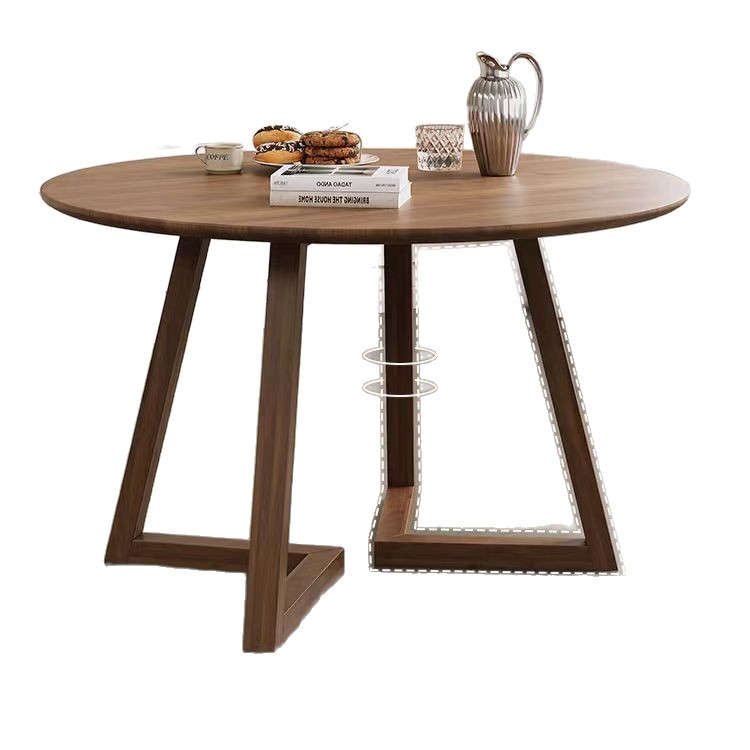 Mesa redonda de madera sólida nórdica mesa de comedor simple mesa de comedor moderna combinación casual mesa de negociación doméstica pequeña casa