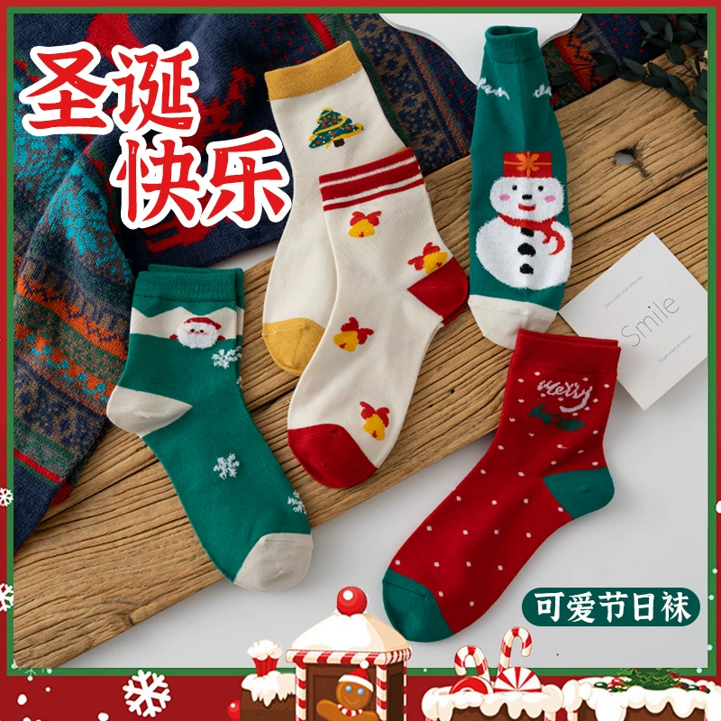 Рождественские чулки дети мужские милые мультяшные чулки трансграничные новые европейские и американские новогодние рождественские подарки для пар чулки