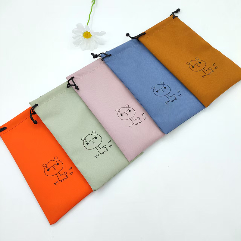 Bolsa para gafas, tela para gafas, bolsa para gafas de sol, cordón con cordón, bolsa para ojos, cordón, bolsa de almacenamiento para gafas de sol, dibujos animados para niños