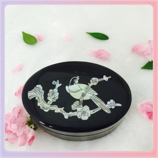 ✅ Gifts for Going Abroad, Cultural and Creative Crafts, Lacquerware, Duck Egg Powder Box, Shell Inlay, Xie Fuchun, Dai Chunlin