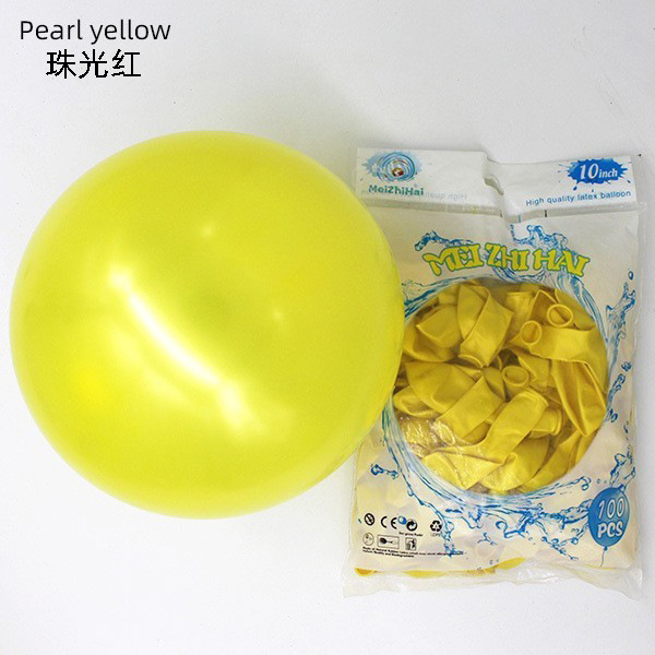 Globo nacarado grueso personalizado de 10 pulgadas decoración de la sala de bodas decoración de la fiesta de cumpleaños globo al por mayor impresión de globo grueso