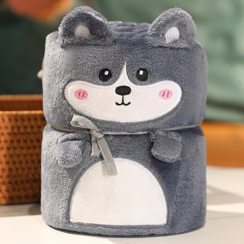 Alfombra de aire acondicionado de oficina de engrosamiento es actividad de dibujos animados para niños pequeños regalos fabricantes de mantas al por mayor de franela tres capas