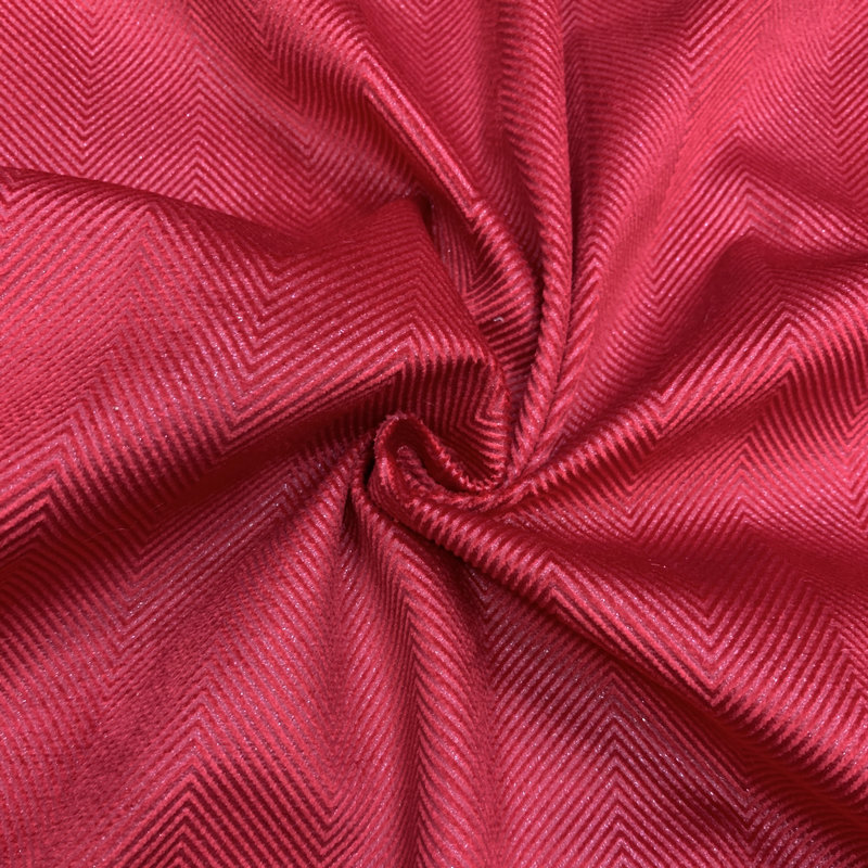 丽丝绒人字纹钻石粉 涤纶染色压胶服装沙发纺织布料现货 批发