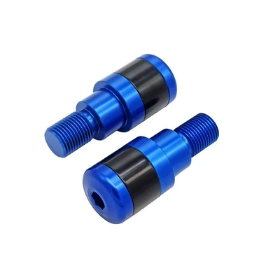 Handlebar Grip Plug Set: Motorcycle Handle Cover - plug-blue
