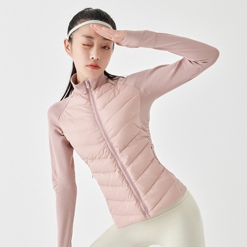 Women's Sportswear Cotton Parka for Skiing, Running, Hiking, Keeping Warm Autumn and Winter, Yoga and Fitness Inner Warm Coat, Fitted