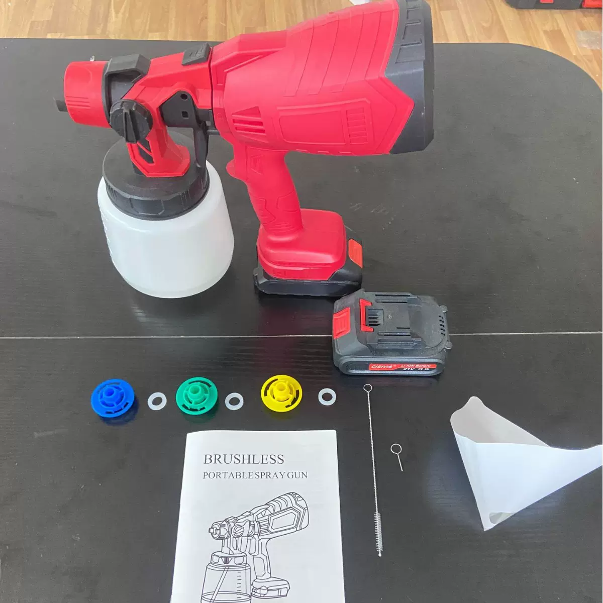 跨境锂电喷枪高压电动喷漆枪便携式乳胶漆油漆喷枪厂家批发