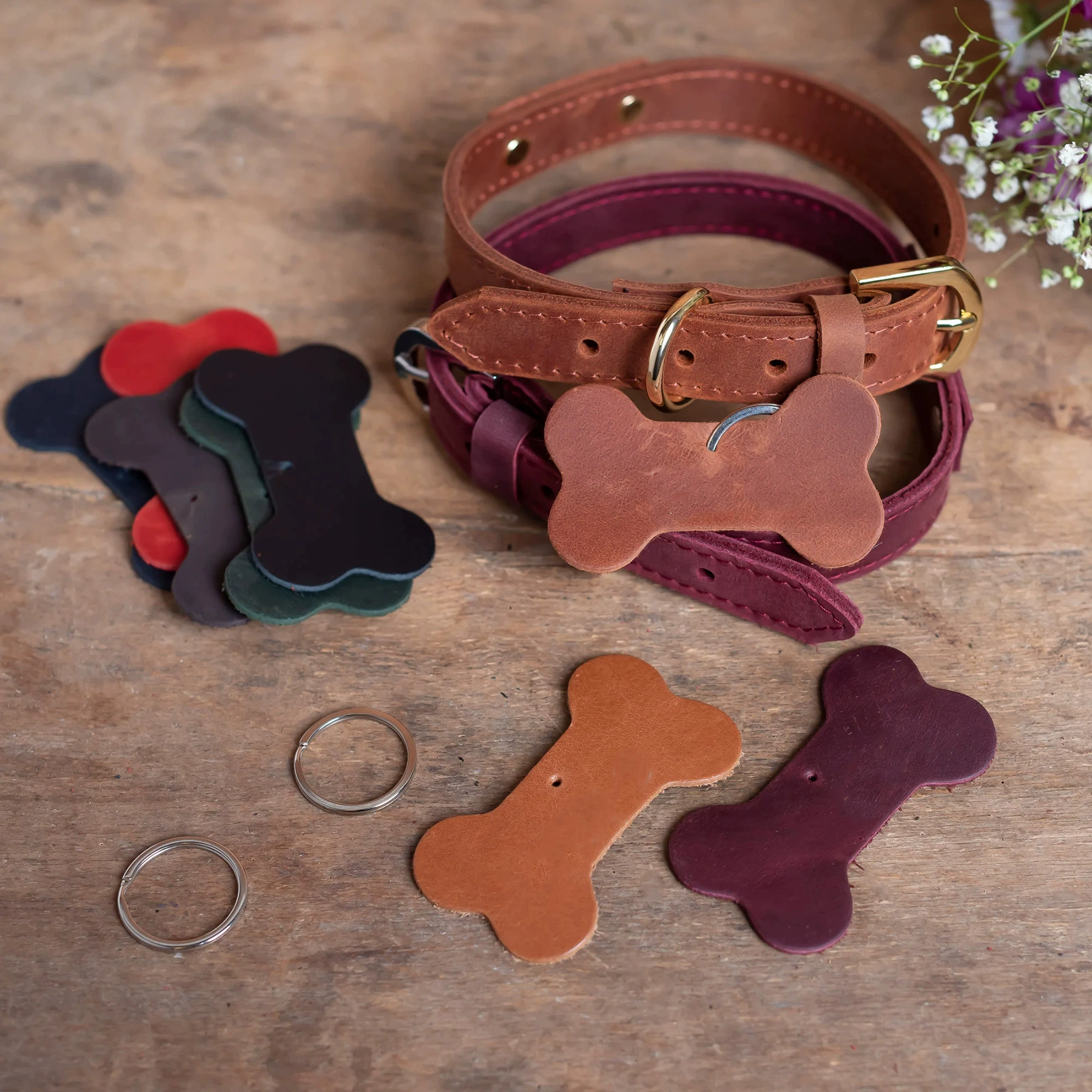 Открытый Pet PU кожаный анти-потерянный идентификационный бирка может быть напечатан с логотипом