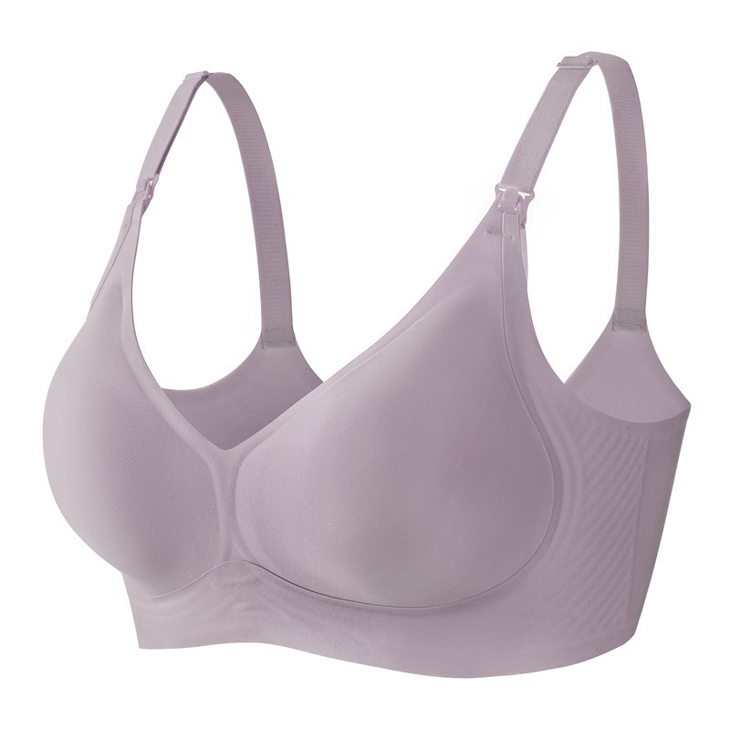 シームレスソフトサポート産後授乳ブラジャー薄型プッシュアップたるみ防止授乳固定カップ巨乳リフトマタニティブラジャー|undefined