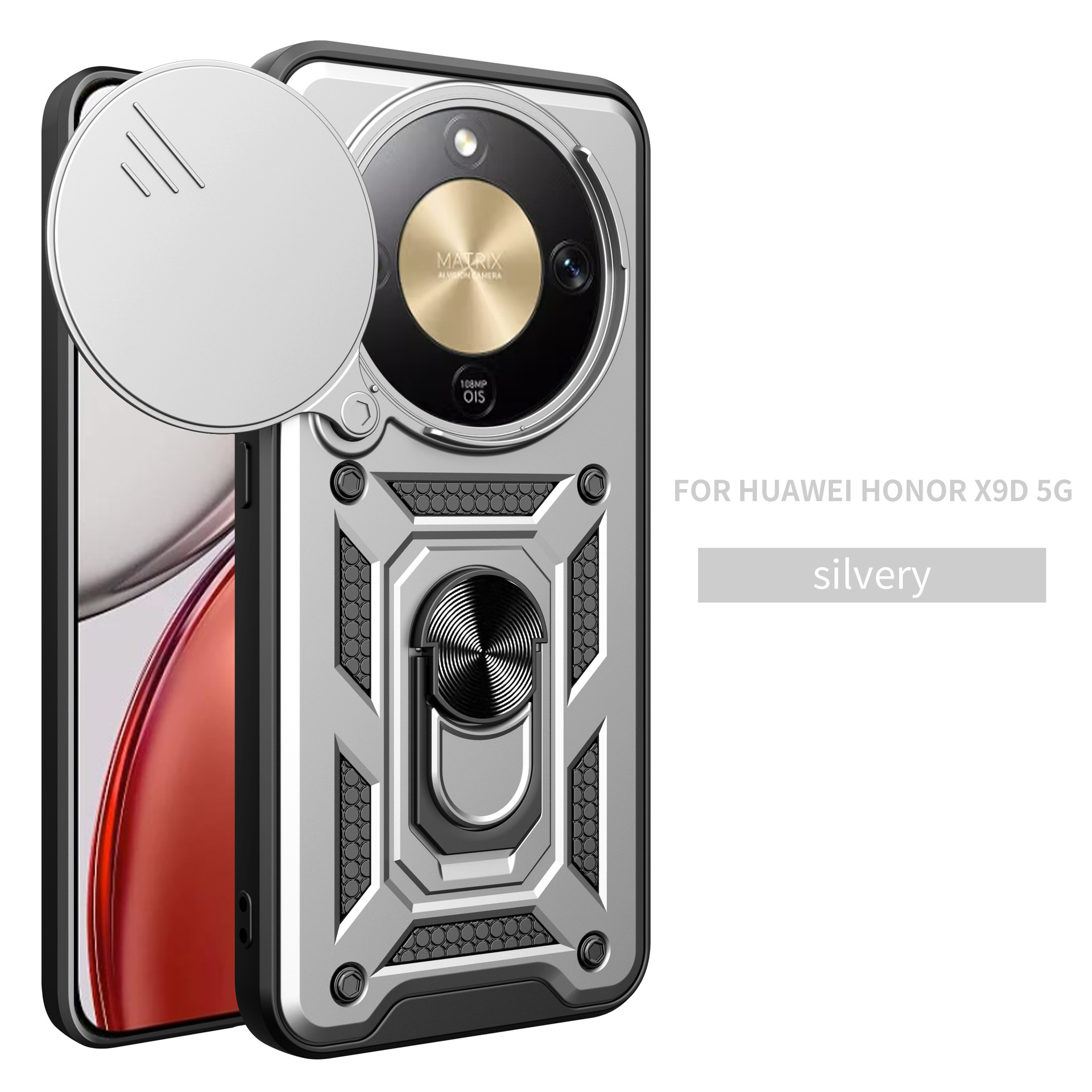 适用于华为荣耀X9D顺甲推窗手机壳 Magic8Lite防摔支架保护壳