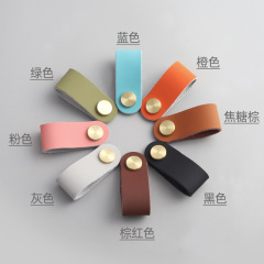 防撞真皮拉手櫥櫃衣櫃櫃門抽屜皮革皮質櫥櫃柜子小孩房單孔軟把手