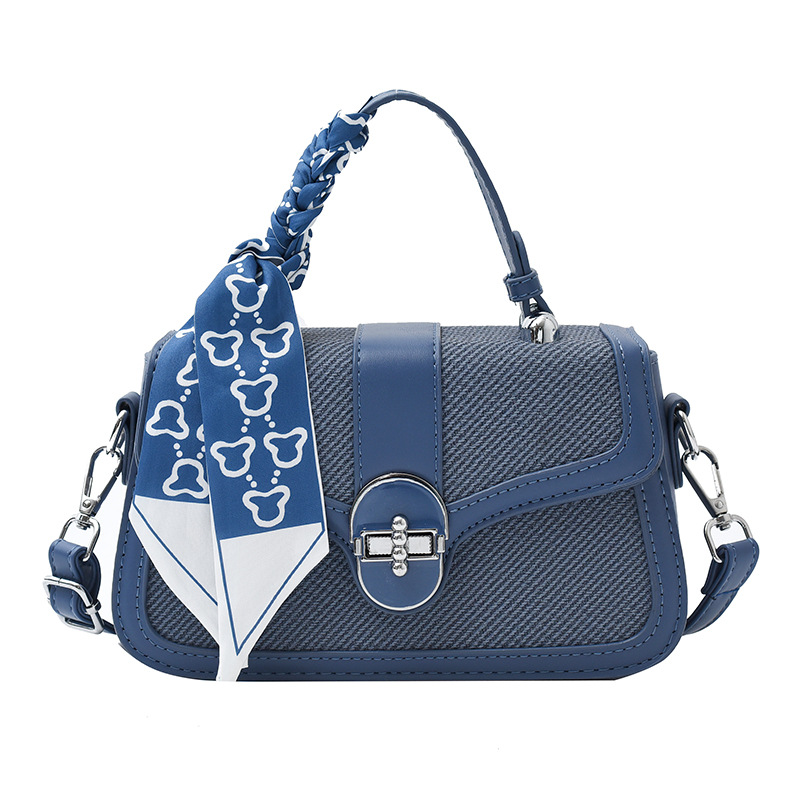 Bolso para mujeres 2025 nuevo color de contraste empalme bolso portátil de alta calidad de moda moda bolso de hombro