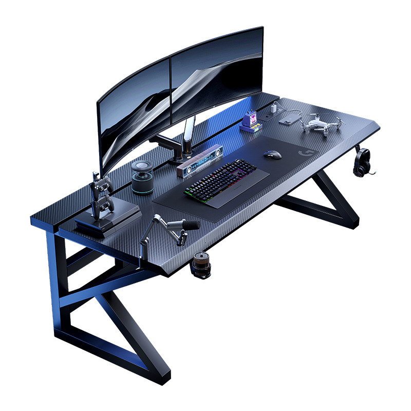 Mesa de escritorio de dormitorio de computadora doméstica escritorio de escritorio de escritorio de escritorio de doble sala de deportes eléctricos brazo mecánico de fibra de carbono