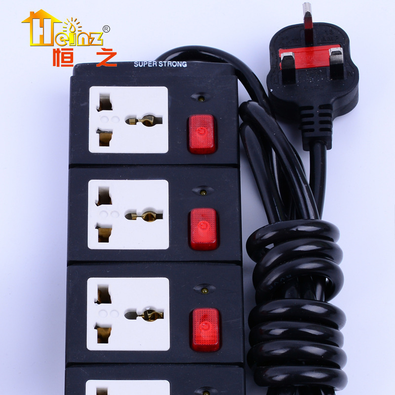 enchufe de tubo de seguridad creativo doméstico con placa de conexión multifuncional inalámbrica independiente con interruptor de cinco interruptores