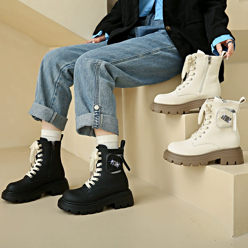 Ботинки Martin на толстой подошве, женские популярные в Интернете короткие сапоги в стиле ретро в британском стиле, модные весенне-осенние новинки 2023 года