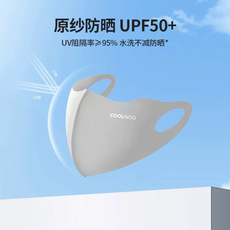 Miniso, гиалуроновая кислота, тонкая дышащая медицинская маска, защита от солнца, 3 шт., UF-защита