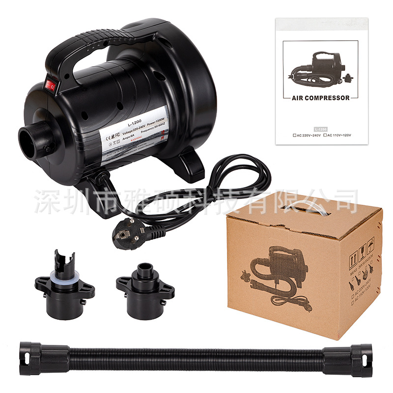 高压电动充气泵 充气模型草地太空球水池漂流艇闭气产品风机1200W