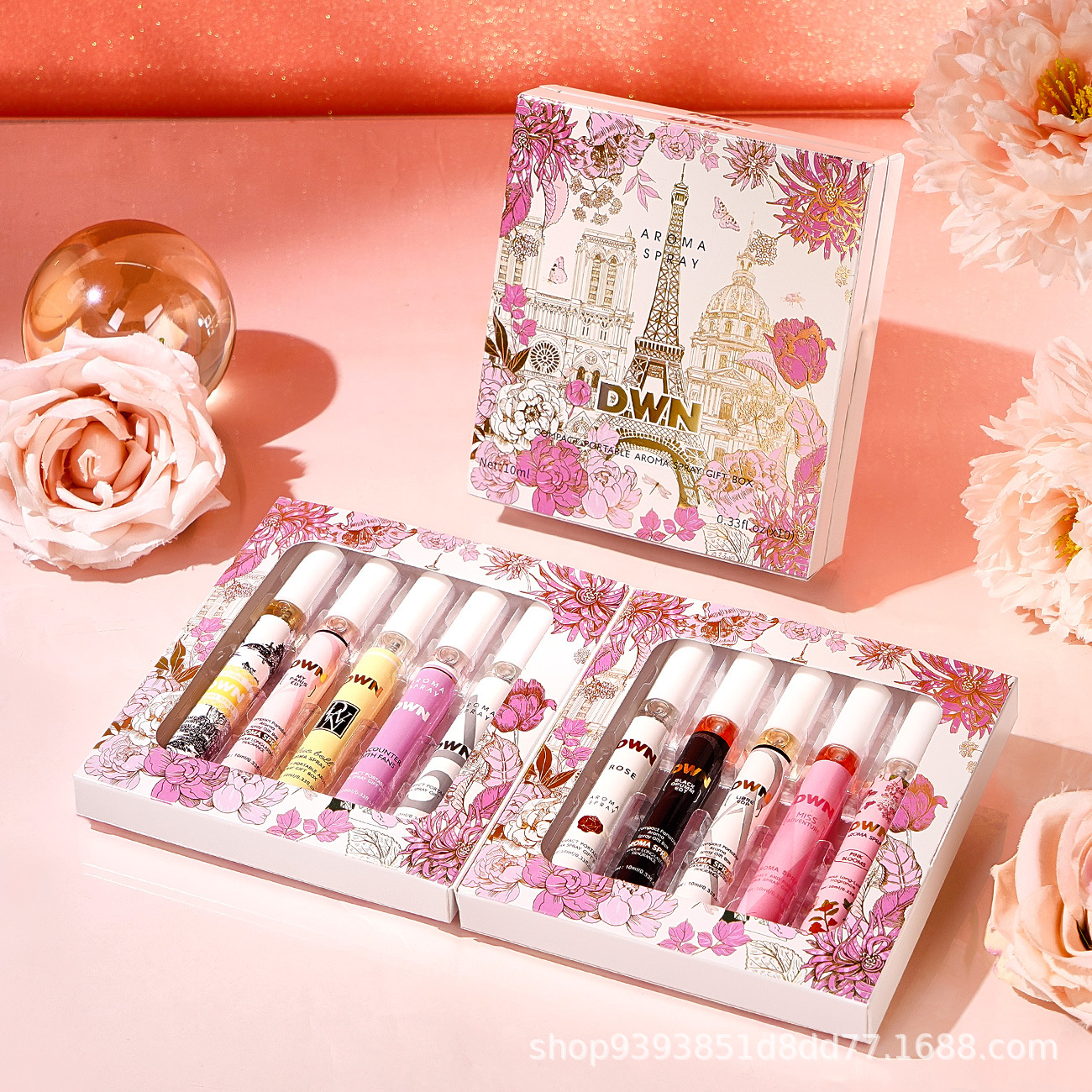 Cross-border luxury perfume sample book gift box, alcohol-free fragrance, classic floral scent gift set, women's perfume