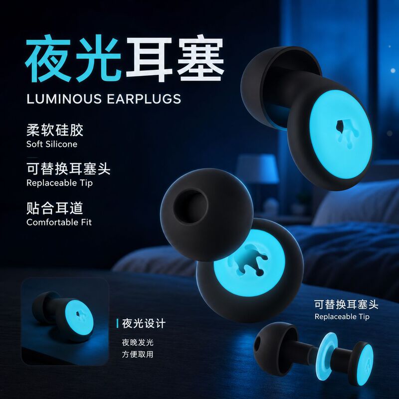 Amazon Cross-Border Soundproofing and Noise-Cancelling Luminous Earplugs Silicone Sleep Earplugs Anti-Noise and Noise-Reducing In-Ear Convenient New Model Amazon Cross-Border Soundproofing and Noise-Cancelling Luminous Earplugs Silicone Sleep Earplugs Anti-Noise and Noise-Reducing In-Ear Convenient New Model