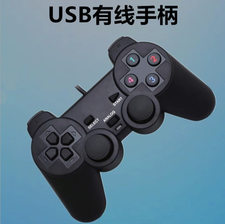 Геймпад в форме PS2 208USB проводной контроллер для ПК, аркадный игровой контроллер для приставки
