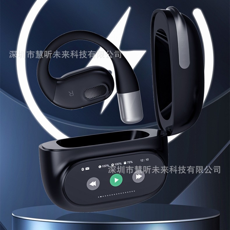 MINISO人気商品 OWS800PRO Bluetoothイヤホン 翻訳機能付き オーバーイヤー型 ノンインイヤー ワイヤレスAI翻訳モデル|undefined