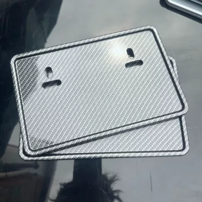 Manufacturer Wholesale Aluminum Alloy Thickened Silver-Colored Motorcycle Protection Frame License Plate Frame Compliant with New Cambodian Regulations (Nömrə qabı)