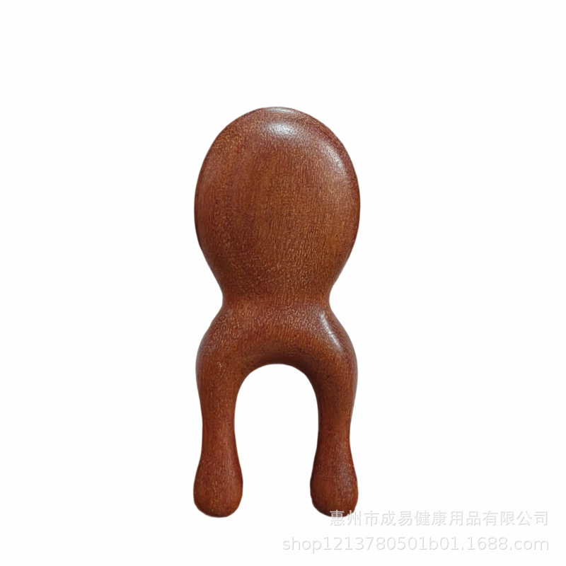 天然檀木按摩梳头部经络梳头皮五爪按摩梳子便携美发梳头疗木梳子|undefined