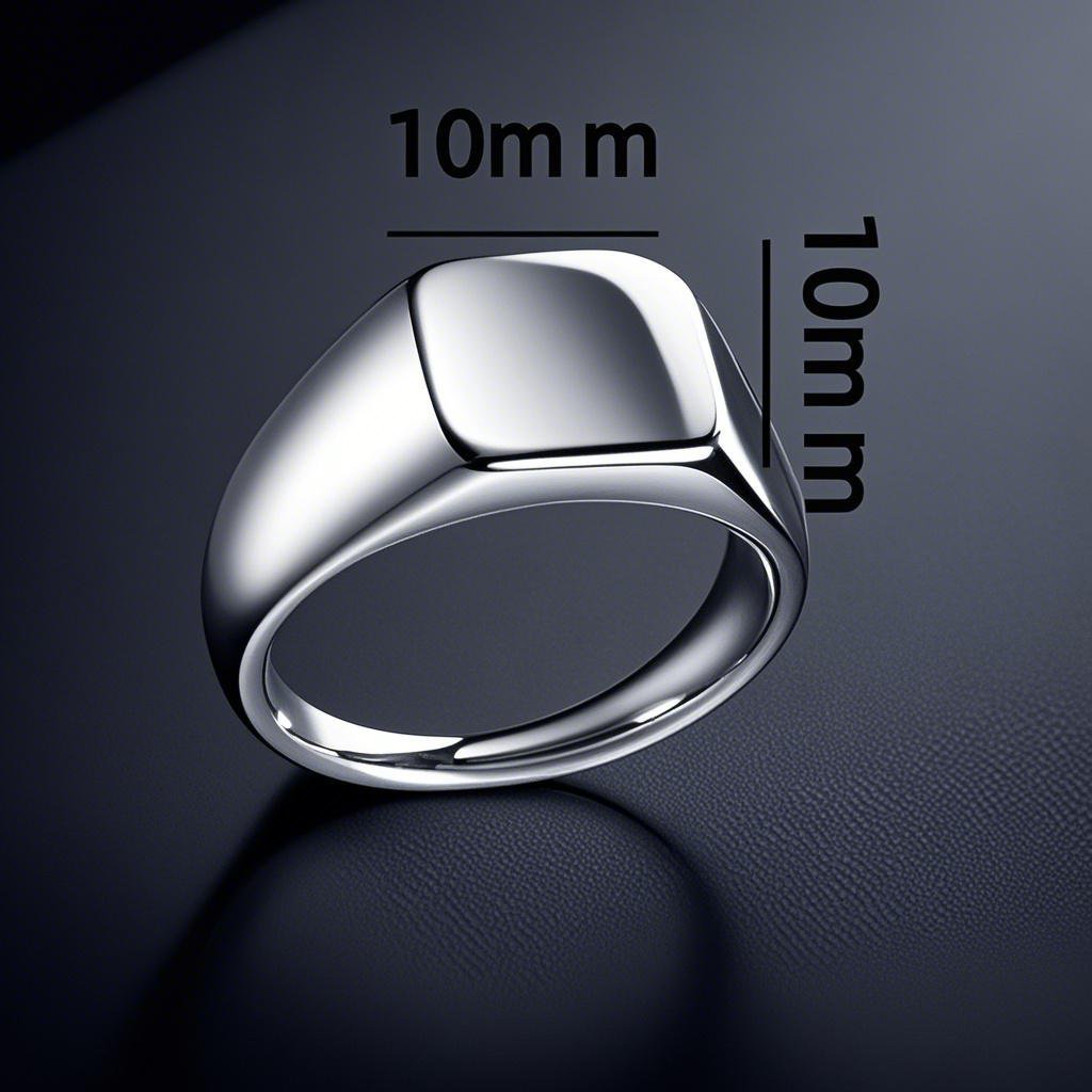 Glossy brand square ring stainless steel