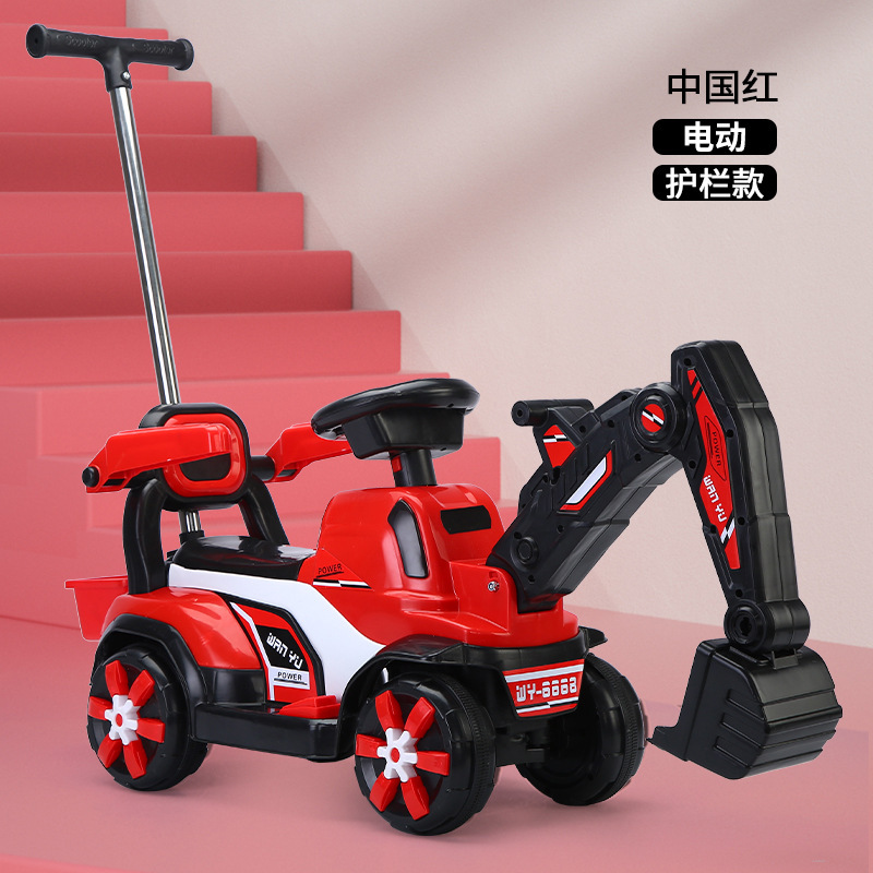 Excavadora coche de ingeniería de juguetes para niños 1 - 5 años de edad puede montar excavadora eléctrica coche eléctrico