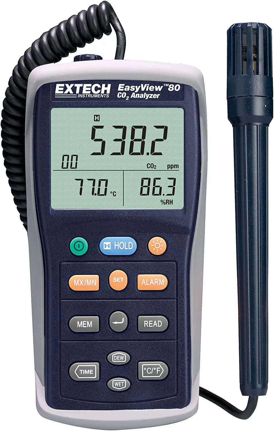 Extech EA80 измеряет CO2, температуру, влажность