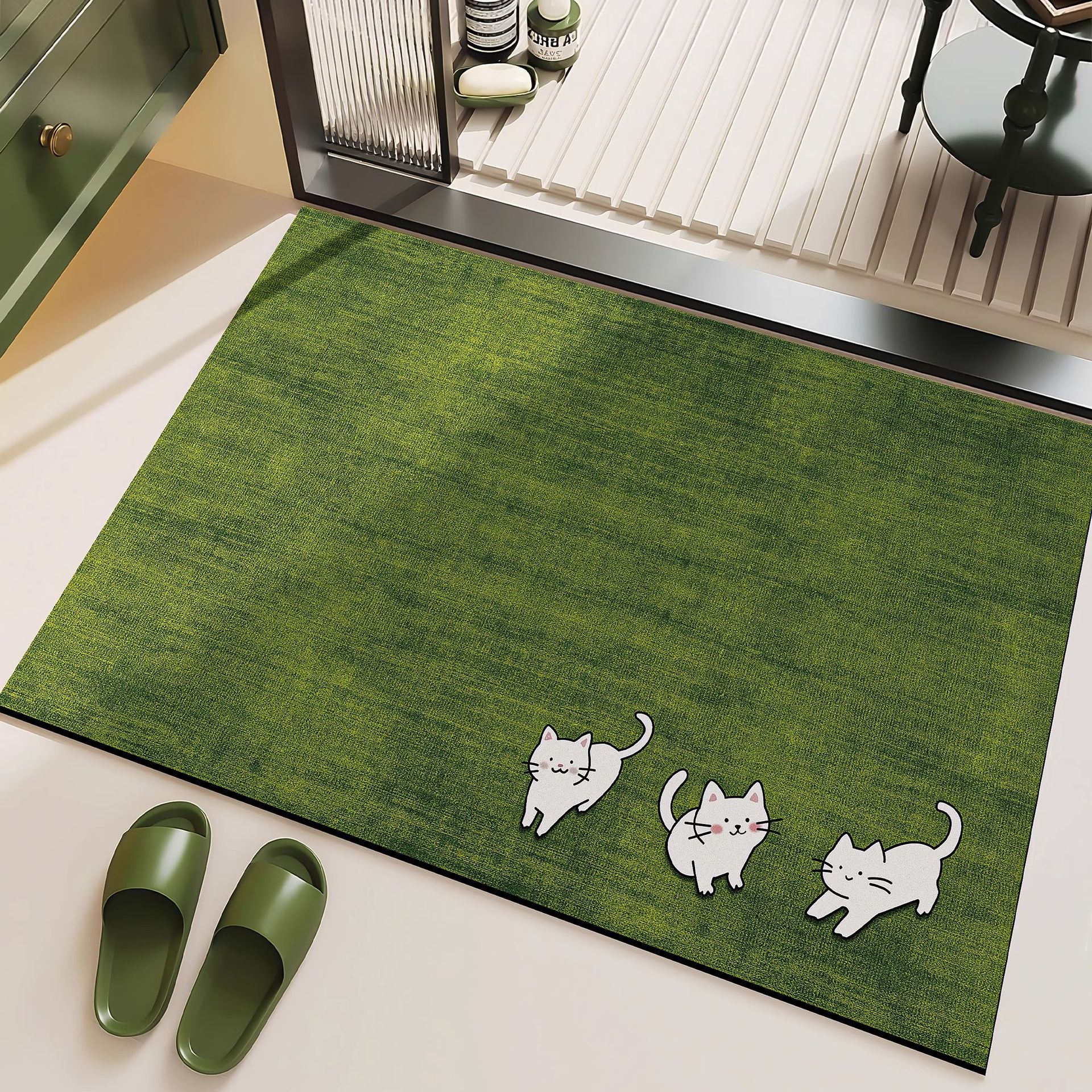 Alfombrilla absorbente de baño Alfombrilla para el hogar del baño Alfombrilla antideslizante de secado rápido del inodoro del barro de diatomeas animal de dibujos animados