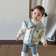 蔗梨童装女童毛衣外套秋冬2025新款儿童上衣一岁女宝宝衣服针织衫