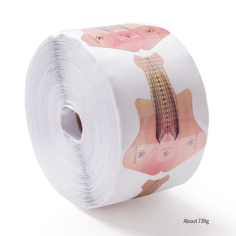 Nuevo arte de uñas transfronterizo alargado titular de papel desmontable en forma de pez Herramienta de extensión de fototerapia francesa titular de papel 100/300 piezas