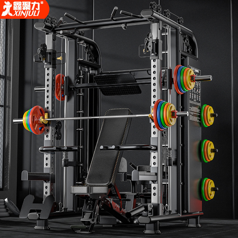 Profesional comercial Smith muslo máquina integrada equipo de entrenamiento integrado multi-función Flying Bird Banco de prensa cuclillas rack