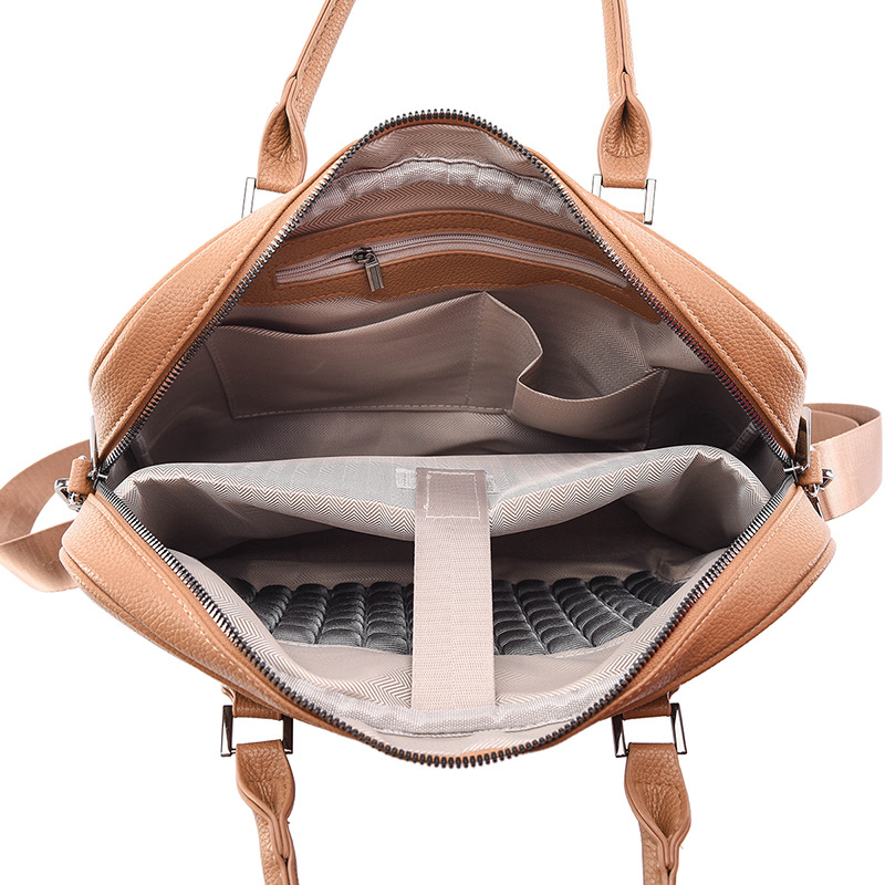 Transfronterizo nuevo bolso del ordenador portátil del negocio de gran capacidad de 13,3 pulgadas de la PU Maletín portátil a prueba de golpes de 16 pulgadas