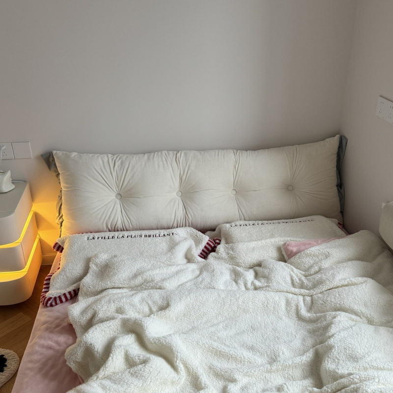 Bedside Cushion Soft Bag Backrest Bed Double Pillow Tatami Back Cushion Cover Anti-Collision Cushion Dormitory Pillow