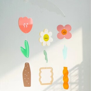 ins Creative Cute Acrylic Flower Wind Bell Hanging Series Living Room Room Decoration Hanging Balancing Instrument