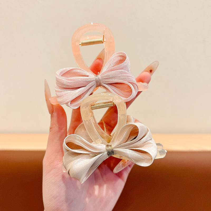 Jelatina coreana, clip de tiburón, clip de arco, clip de cabeza para niños, clip de cabello pequeño, clip de cabello de alto valor, tocado