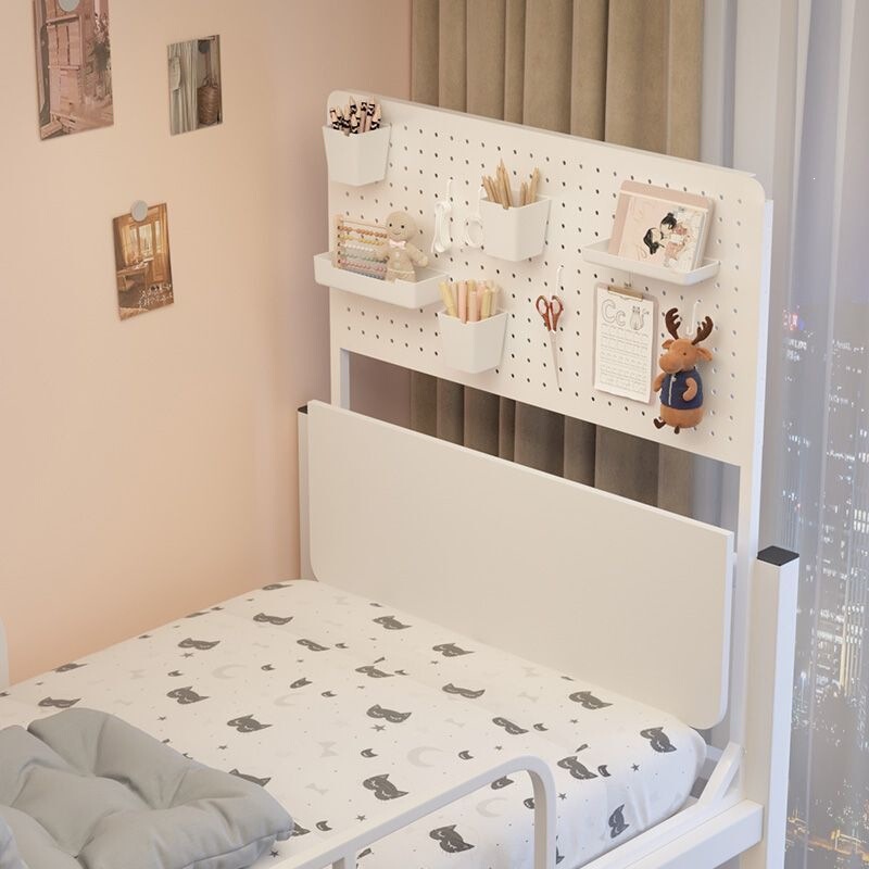 Pegboard bed with foldable table, multifunctional storage rack for the end of a college dormitory bed, desk for rental apartments, lazy person's table Pegboard bed with foldable table, multifunctional storage rack for the end of a college dormitory bed, desk for rental apartments, lazy person's table