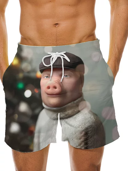 Summer European and American 2025 Cross-Border Men's Beach Shorts 3D Printed Breathable Surf Shorts Men's Floral Beach Shorts