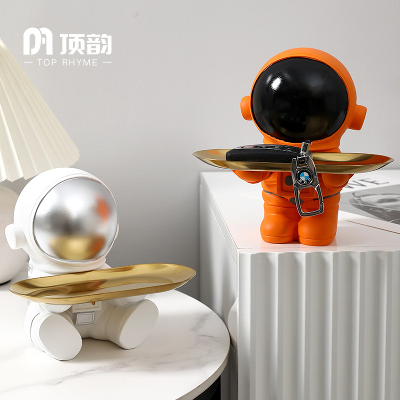 Creative space minifigure for living room, storage system for home use, resin decor