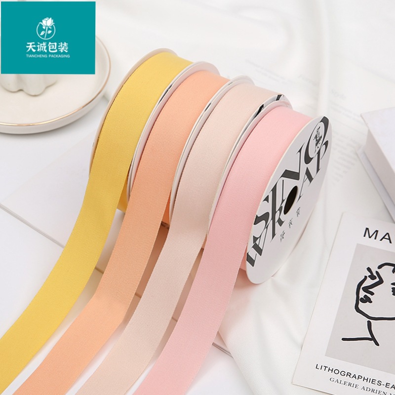 蝴蝶结发饰diy双面哑光棉带鲜花花束包装丝带韩国涤棉织带