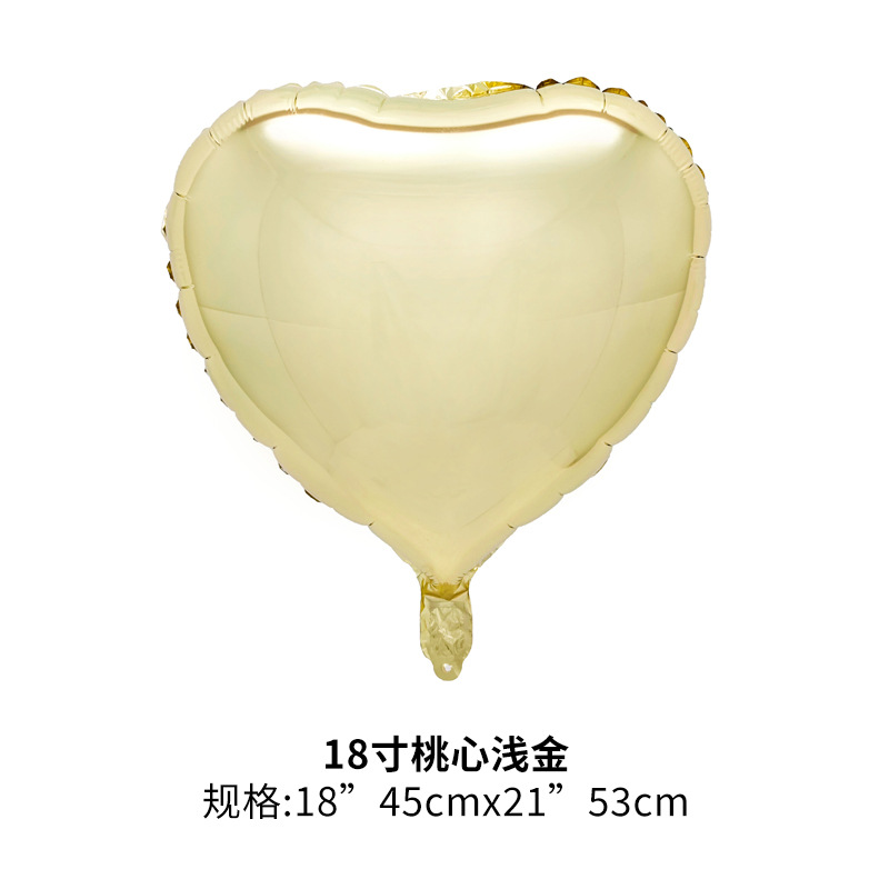 18inch light gold heart