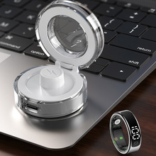 跨境R13智能戒指带显示屏手势控制心率睡眠监测计步蓝牙智能指环