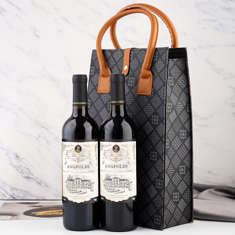 騰暉酒水廠家批發代發法國紅酒禮盒裝雙支幹紅葡萄酒750網紅禮袋