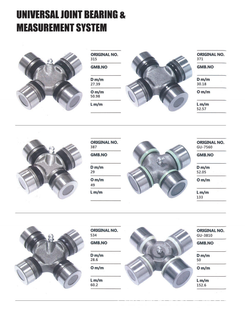 EQ140 universal joint cross shaft 39×118, cross bearing assembly for truck rotary tiller drive shaft